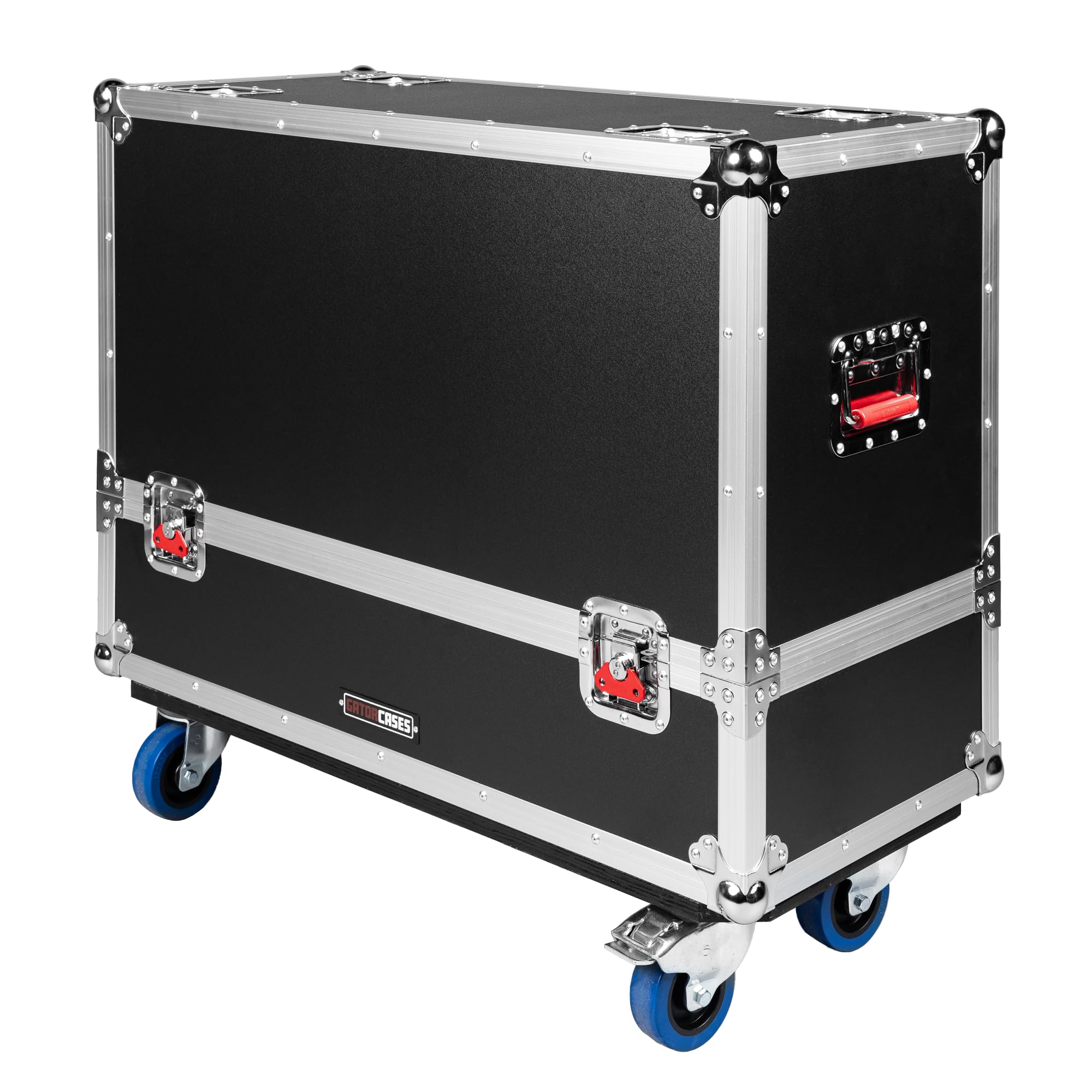 Gator Cases G-Tour Serie ATA Style Road Case für 2X QSC K12 Lautsprecherboxen mit Kabelaufbewahrung und strapazierfähigen 4" Rollen (G-Tour SPKR-2K12)