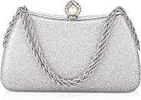 Vista 8 de YYW Bolsos de mano para mujer, formales, de noche, bolso de mano, vintage, para boda, con cadenas desmontables