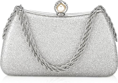 Miniatura 8 de YYW Bolsos de mano para mujer, formales, de noche, bolso de mano, vintage, para boda, con cadenas desmontables