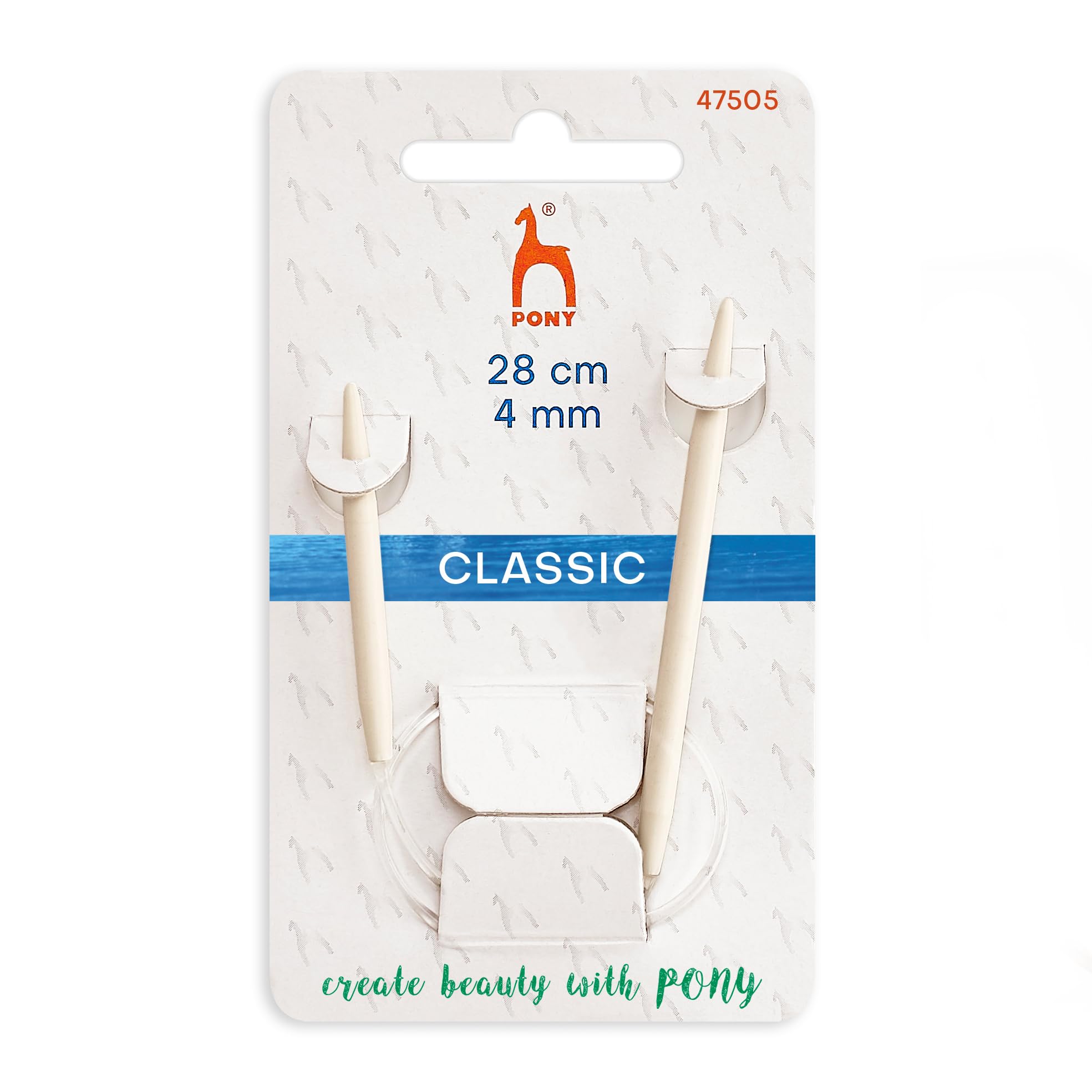 B&Q -  Circ K/p 28Cmx4.00Knitting Pins: Circular: Fixed: Sock: 28Cm X 4.00mmPony