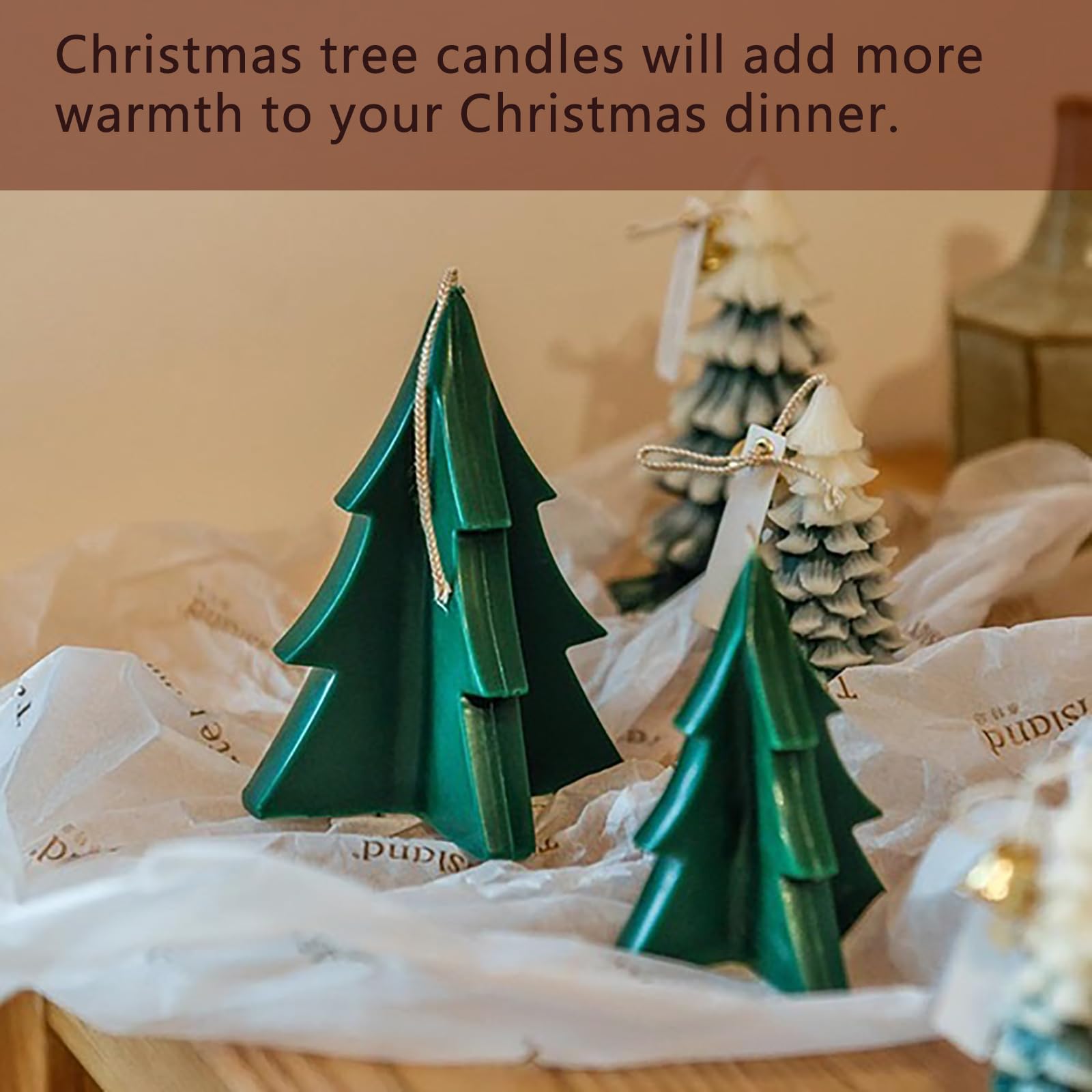 2 Stück Weihnachtsbaum Kerzen Silikonformen – 3D Gießformen Für DIY Kerzen, Seife & Harz
