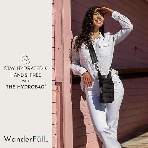 Miniatura 2 de WANDERFULL Crossbody HydroBag - Soporte para botella de agua - Bolsa acolchada para botellas - Portabotellas de agua con correa