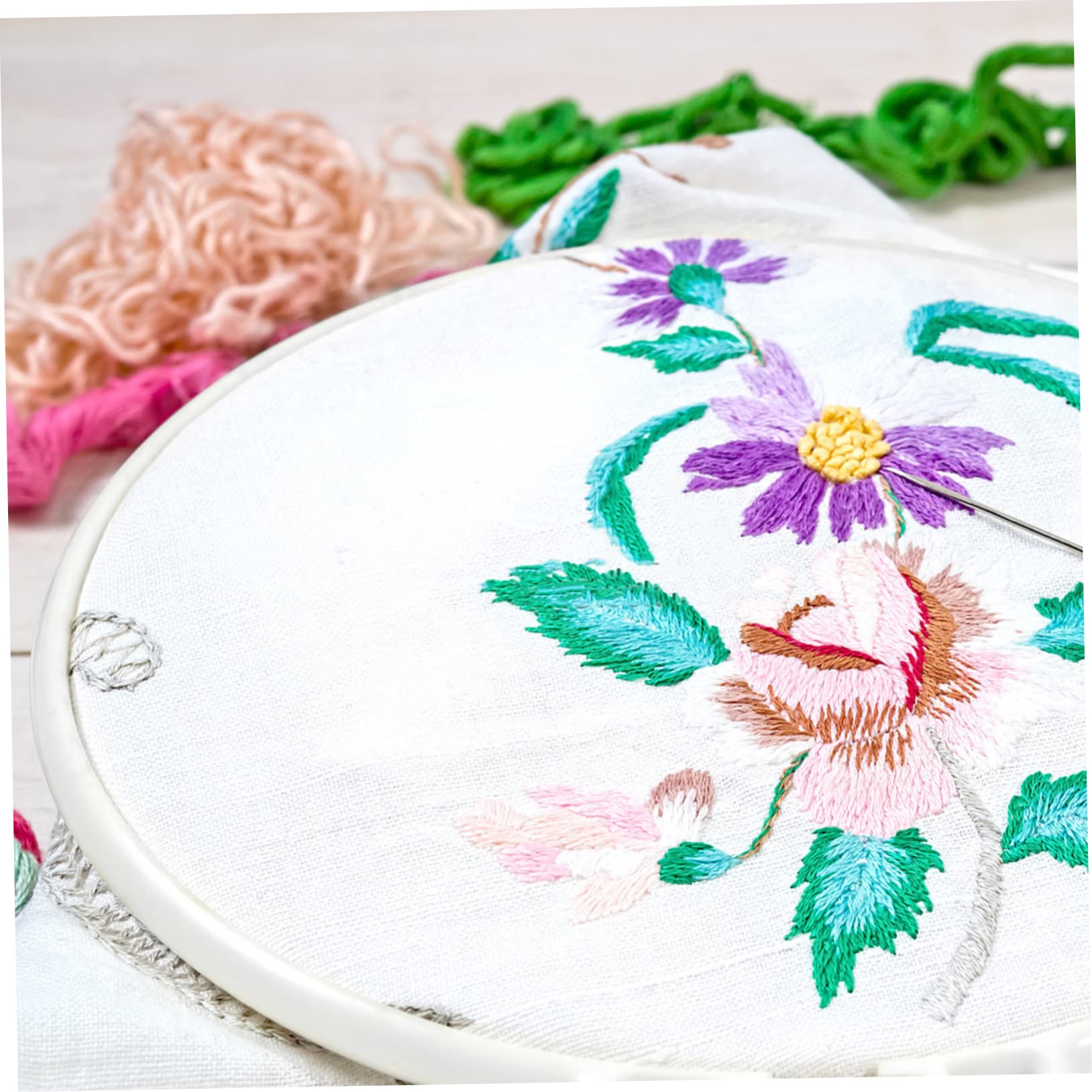 Beatifufu 6 Pack Full Cotton Embroidery Cloth Cotton Quilting Fabric Cross Stitch Crafts Embroidery Backing Soft Comfortable for DIY