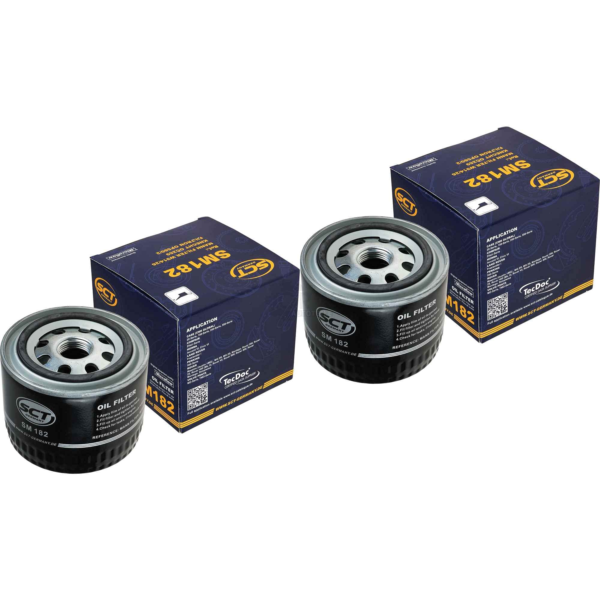 Set 85479884 SM 182 2 filtros de aceite SCT originales