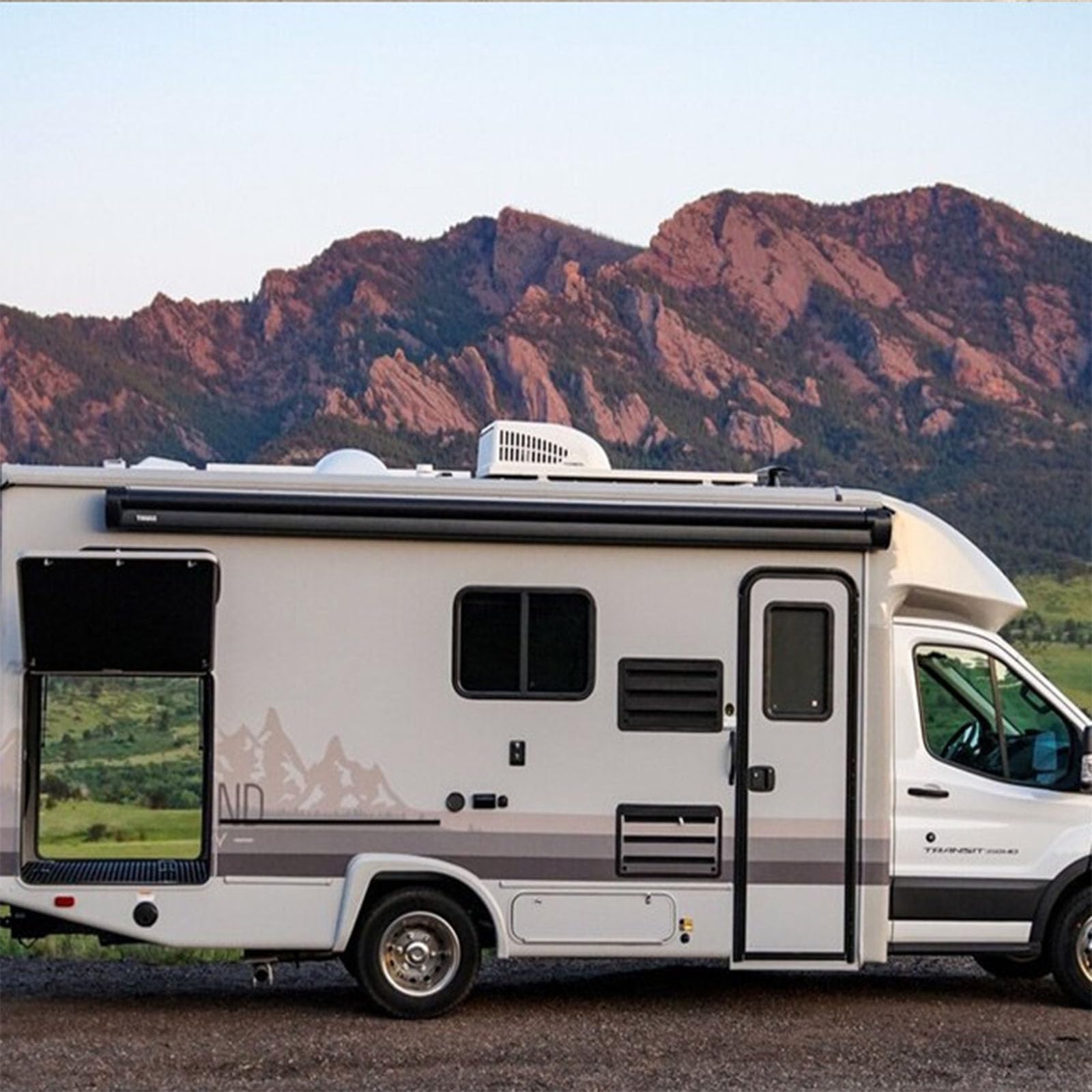 PRUJOY Climatizzatore da Tetto per Camper, condizionatore d'Aria Elettrico con Inverter per refrigerazione 110v / 220v, Telecomando, per vagone Ristorante da Campeggio per Camper (220v)