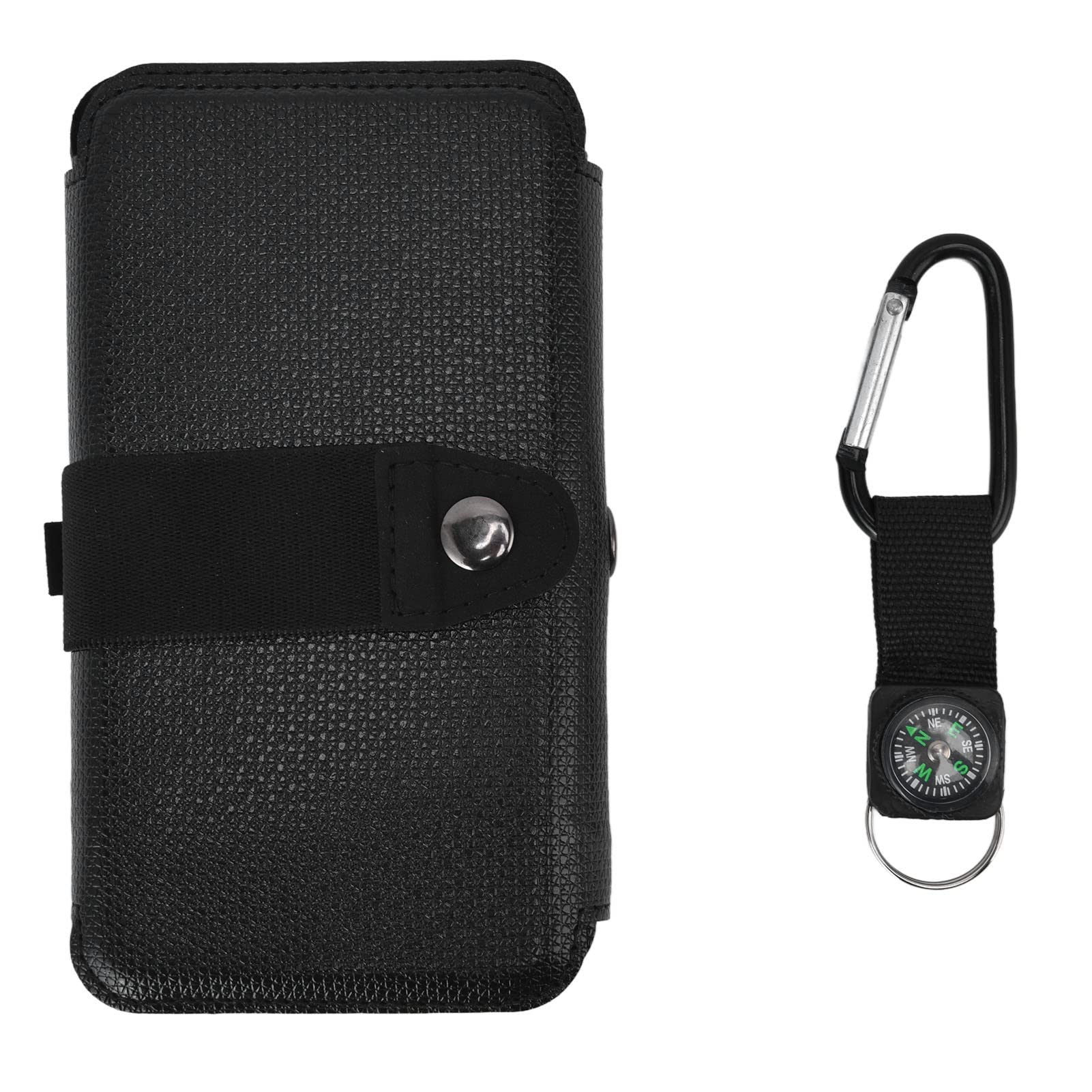 Banque d'énergie Solaire Chargeur de Téléphone Solaire Pliable Silicium Monocristallin 5V 2A Double Sortie Câble intégré Panneaux Enroulables pour Voyage en Plein Air Camping Utilisation