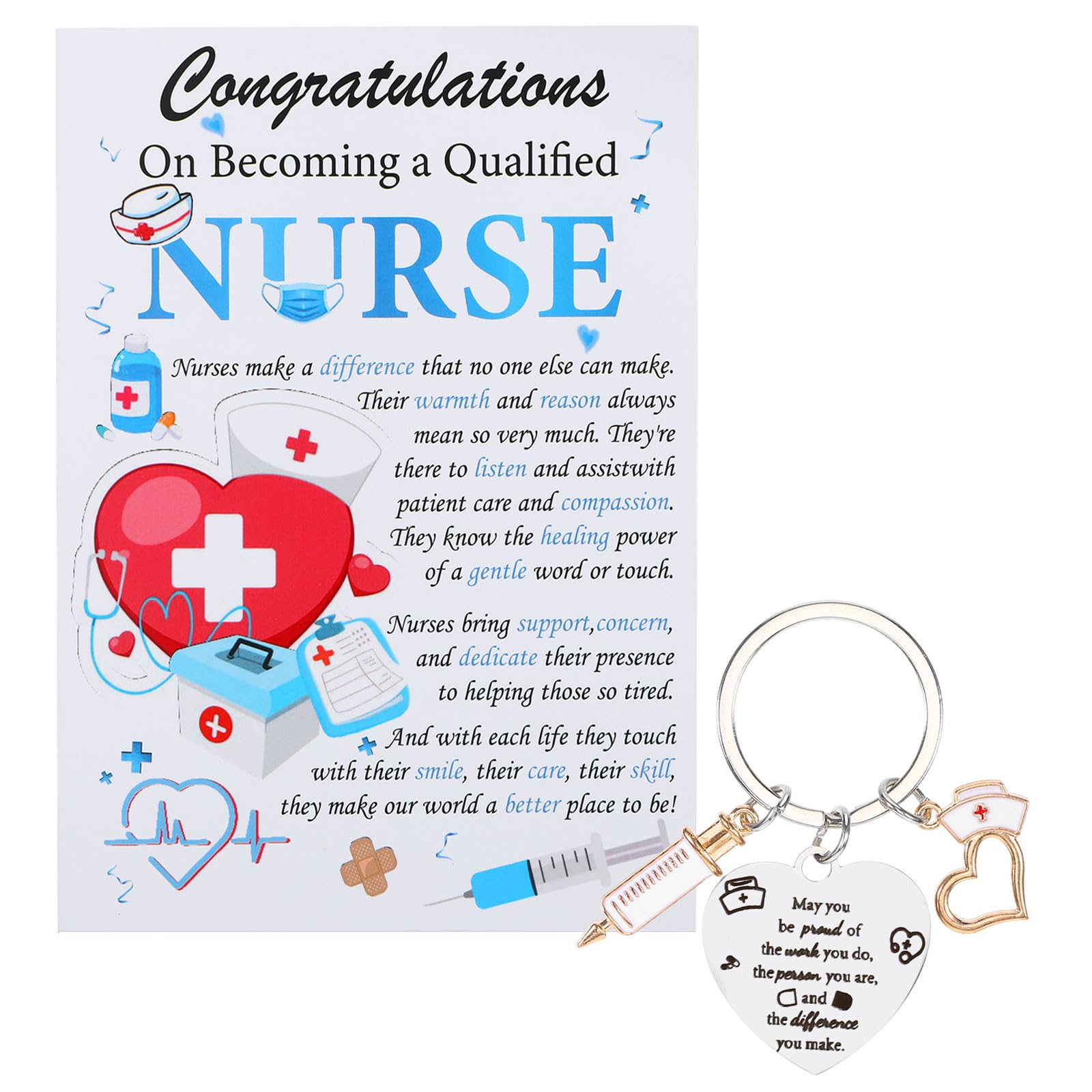 Xuhaggeo Women's Silver Nurse Gifts For ,Graduation Gifts For Nurse,Congratulations Card For Doctors Nurses Medical Staff, Physician Appreciation Note For Men Preceptor Doctors Day
