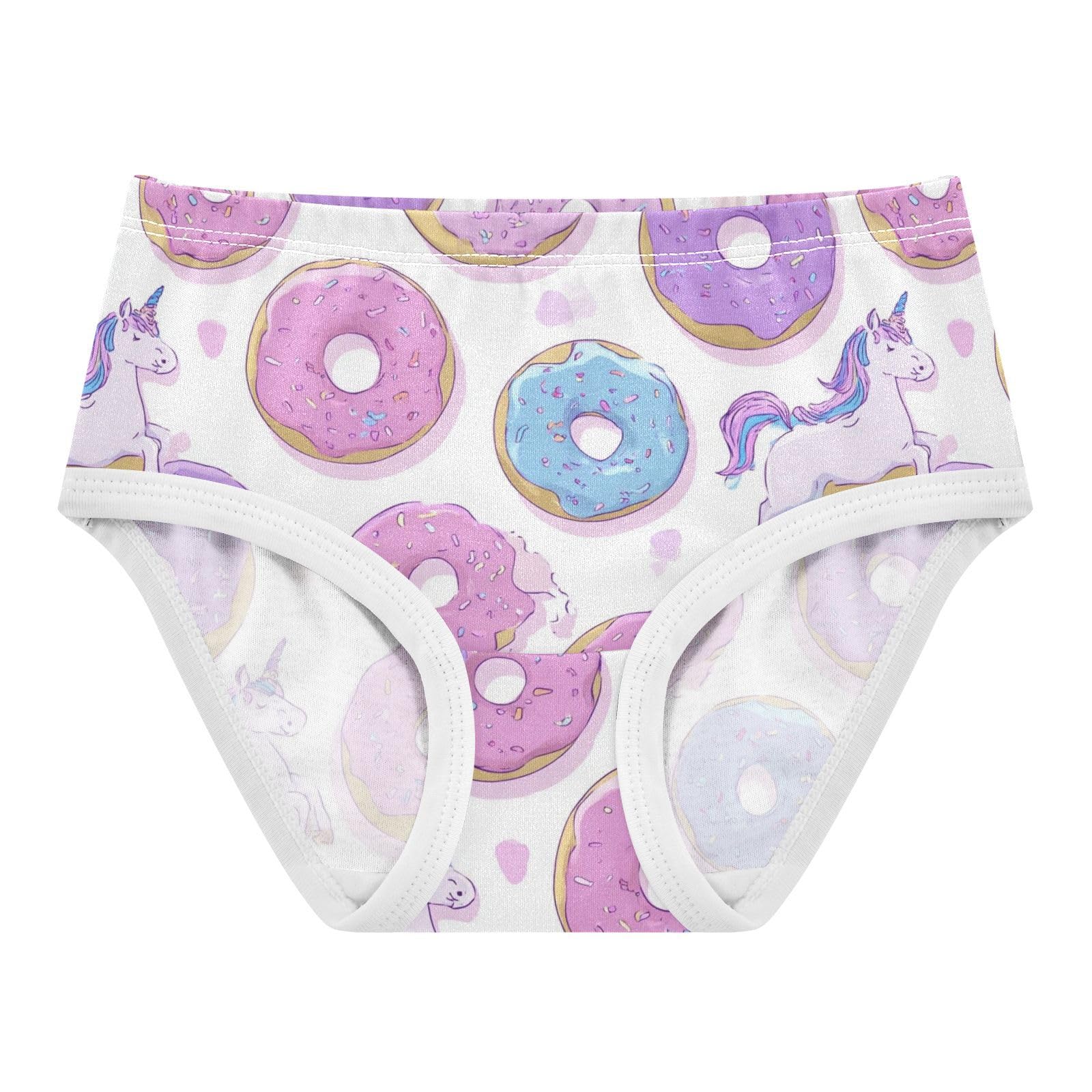 Wusikd Doughnuts Sprinkles Unicorn Girls Underwear Cotton Girls Briefs Soft Toddler Underwear 2T