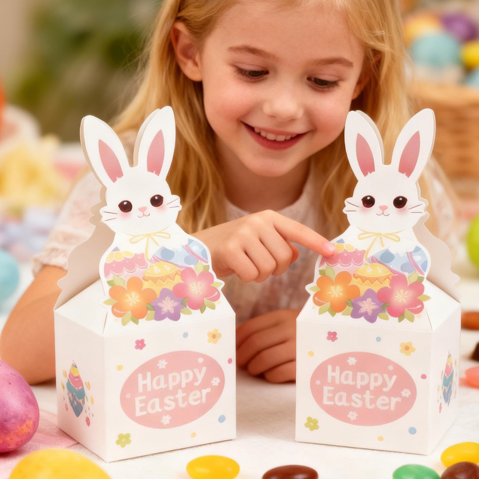 Scatole Di Biscotti Pasquali 24 Confezioni Porta Dolci Divertenti | Regalo Con Snack Pasquali Per Dolciumi Snack Decorazioni Primavera Famiglia Casa Festa Compleanno