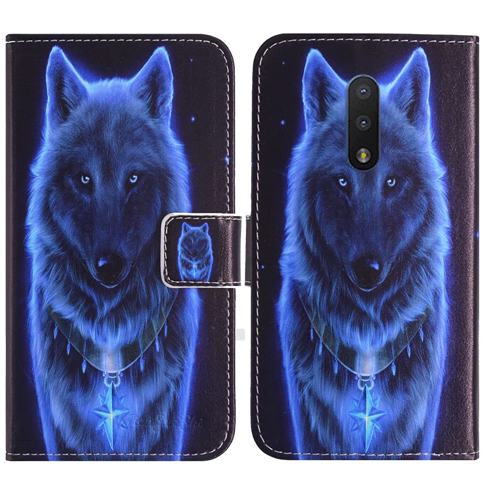 TienJueShi Lupo Stand Portafoglio TPU Silicone In Pelle