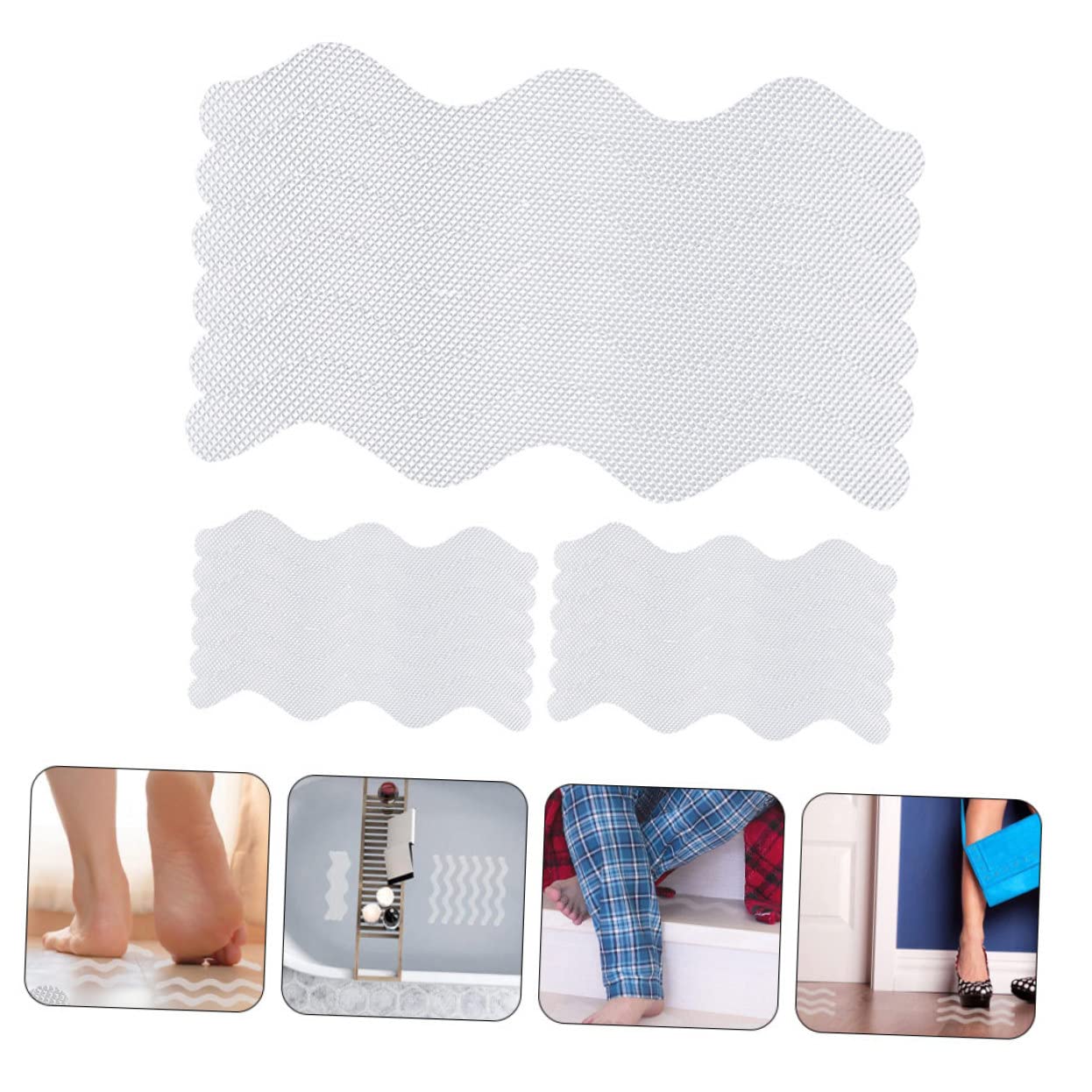 IMIKEYA 90piezas Tiras Antideslizantes Decorativas para Baño y Cocina De Pegatinas Impermeables y Antideslizantes para Superficies Húmedas Fácil Instalación y Uso Seguridad Baños y