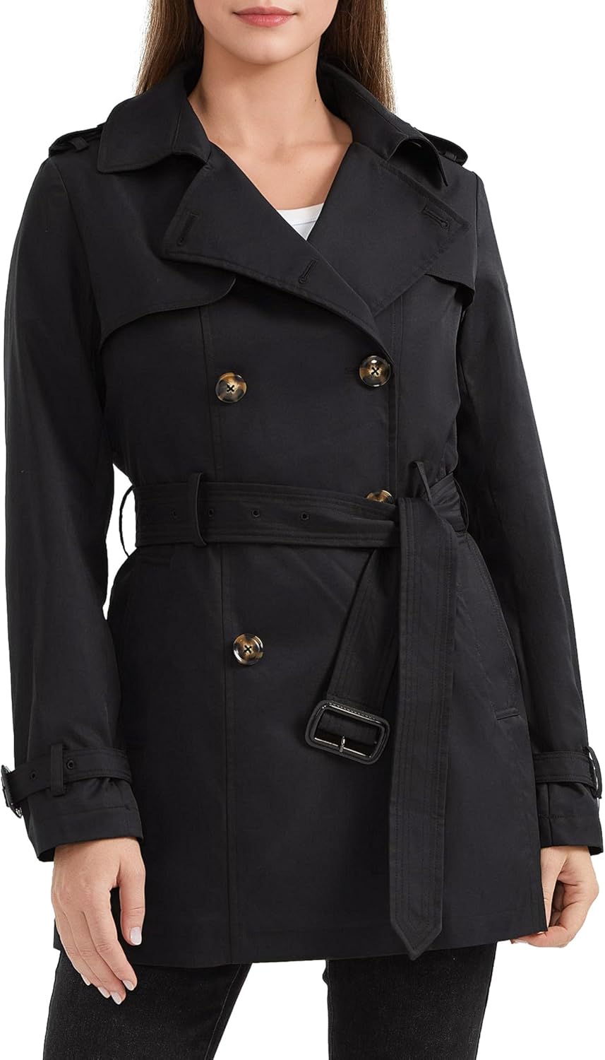 Orolay Women's Double Breasted Trench Coat Windbreaker Jacket with Belt