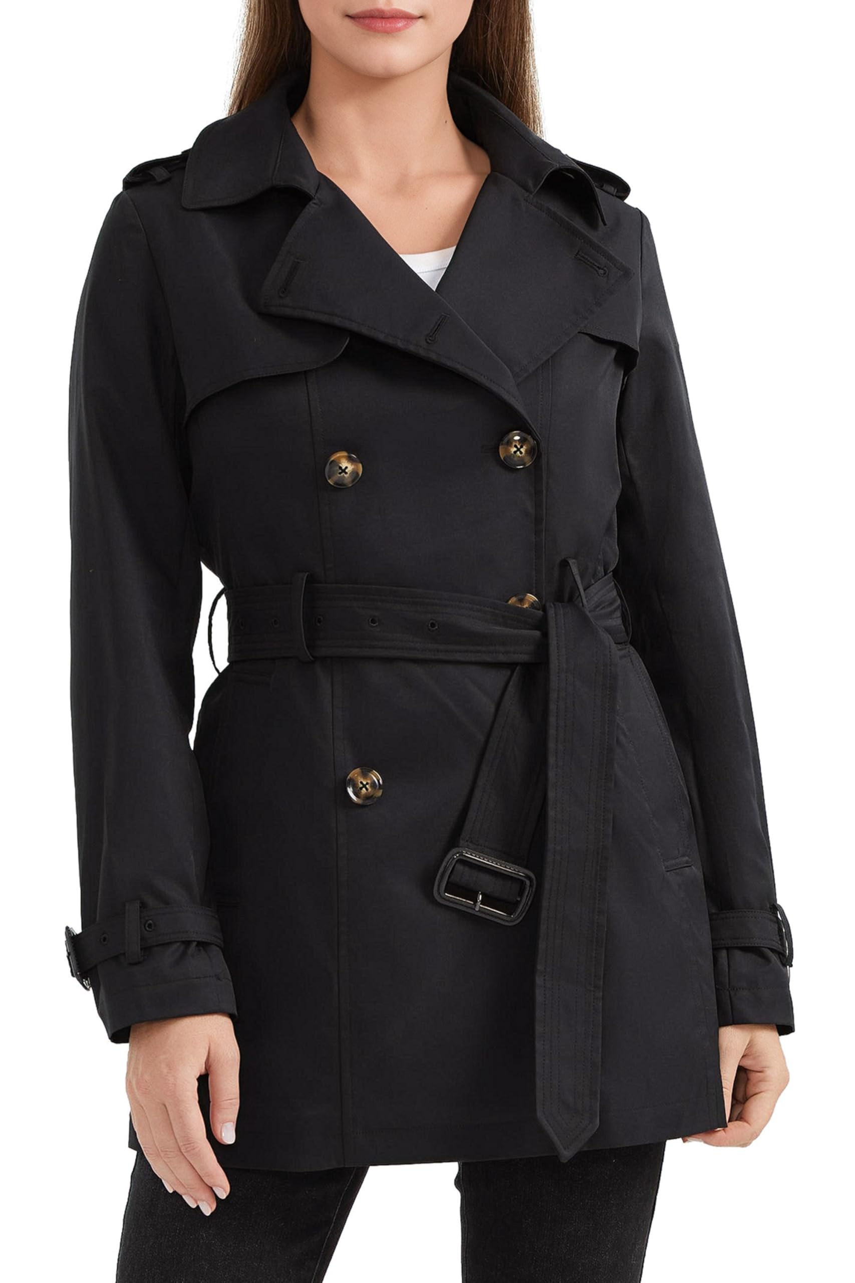Orolay Women's Double Breasted Trench Coat Windbreaker Jacket with Belt