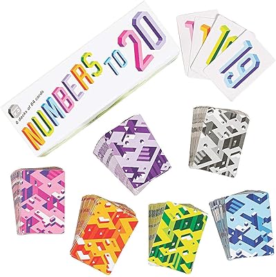 Fun Express Numbers to 20 Card Deck - 510 Pieces - Educational and Learning Activities for Kids