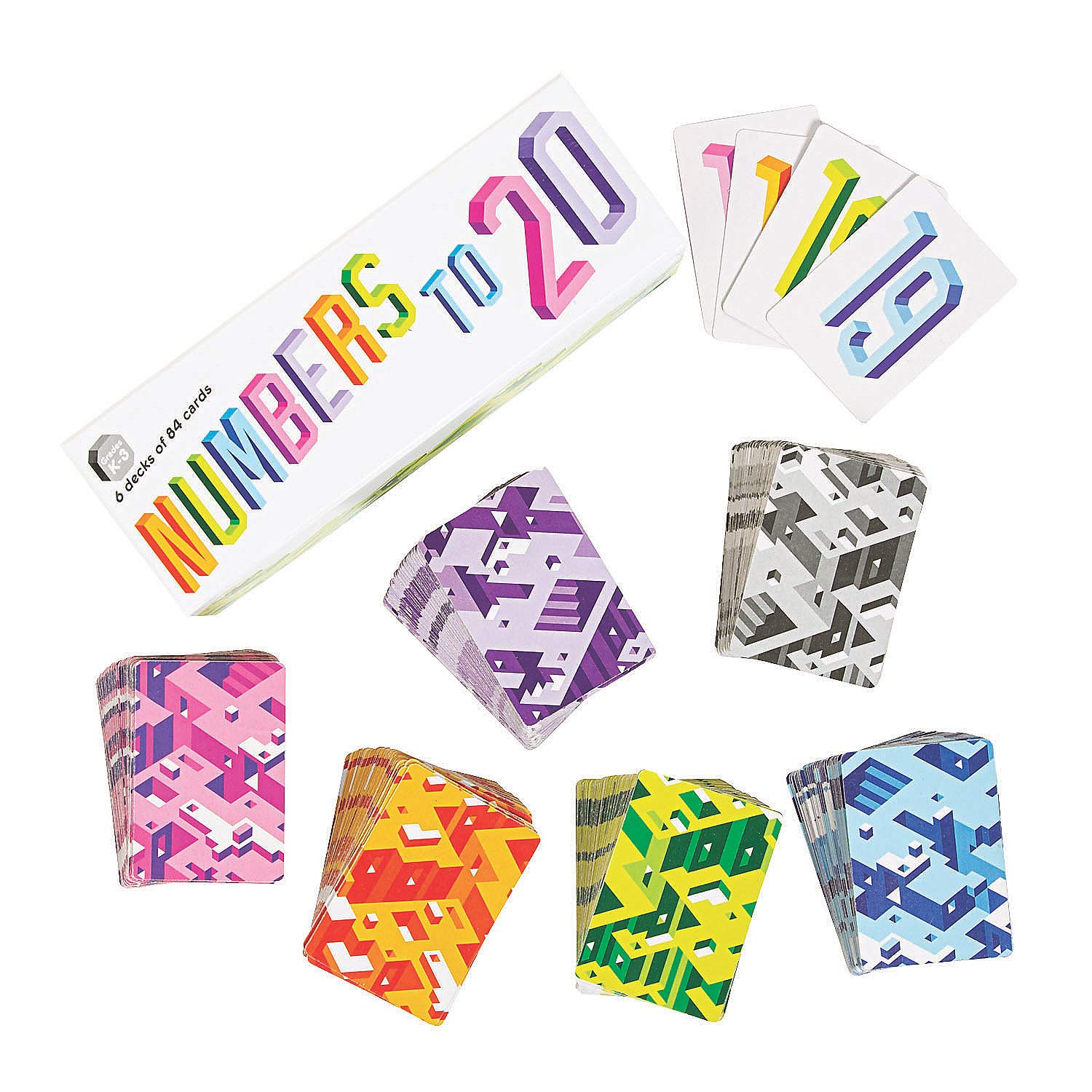 Fun Express Numbers to 20 Card Deck - Educational Learning Activity for Kids - Enhances Number Recognition Counting Skills and Early Math Concepts - Ideal for Classroom & Home Use - 510 Pieces