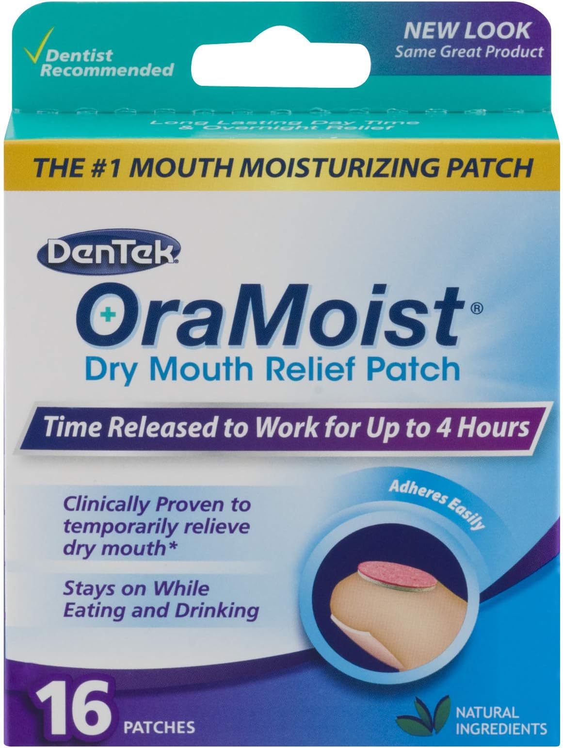 Oramoist Dry Mouth Moisturizing Patch, 16 Count