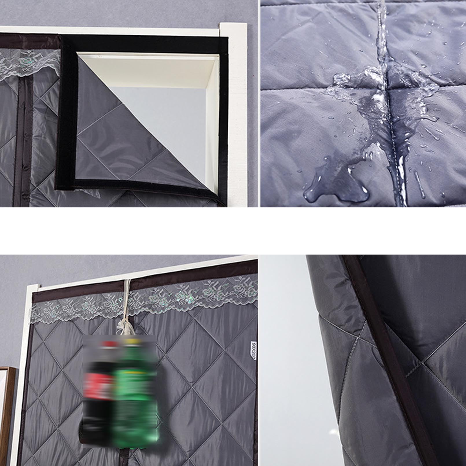 Thermique Isolation Rideau De Porte,Rideau de porte Magnétique Panneaux De Rideau De Porte Rideau De Partition De Climatiseur Chambre à Coucher De Salon Porte Extérieure (65 x 230 cm)