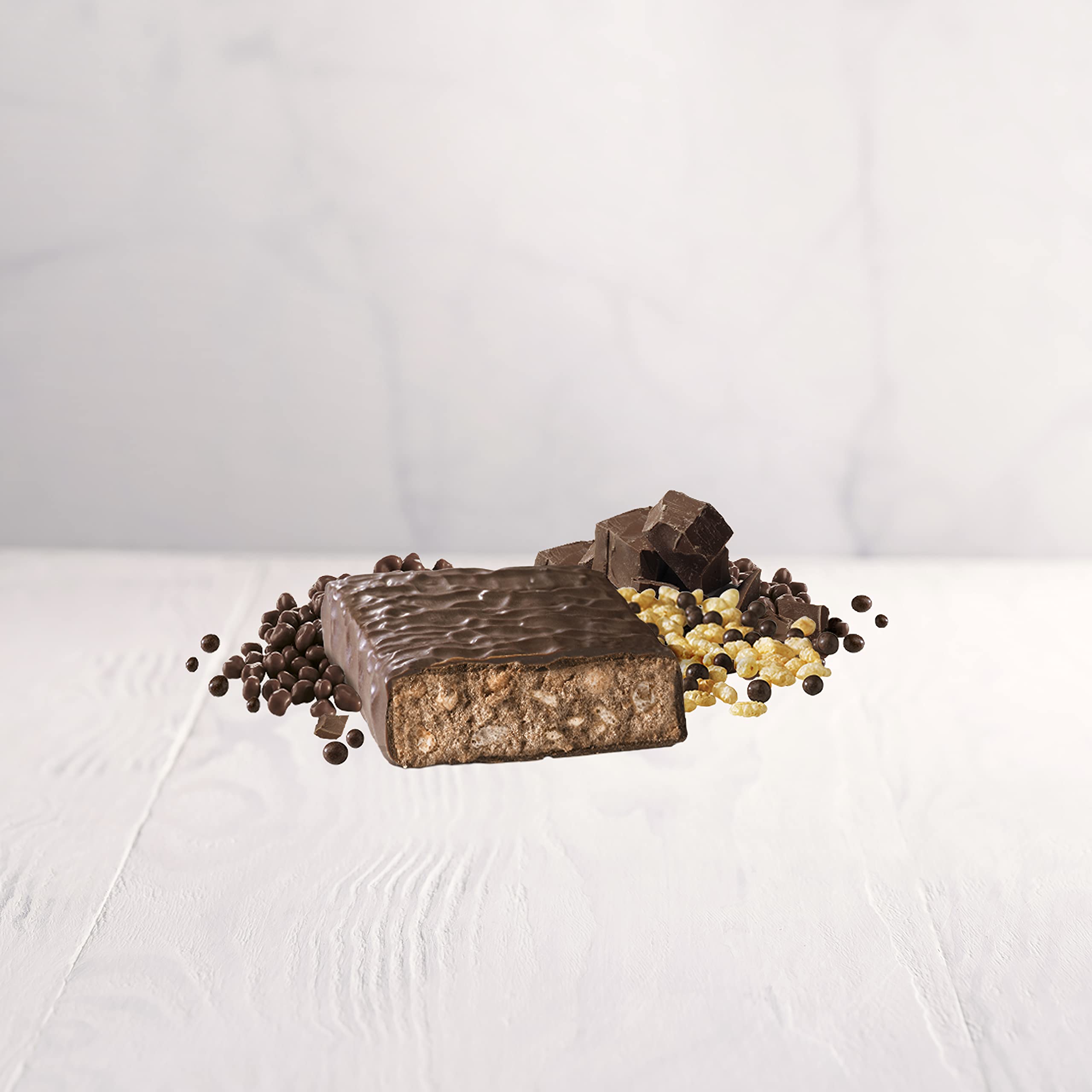 BIMANÁN KOMPLETT - BARRITAS DE CHOCOLATE CRUJIENTE - Ricas en Proteínas y Fibra, con 12 Vitaminas y 4 Minerales - sin Aceite de Palma, sin Gluten - 8 Unidades (280g)