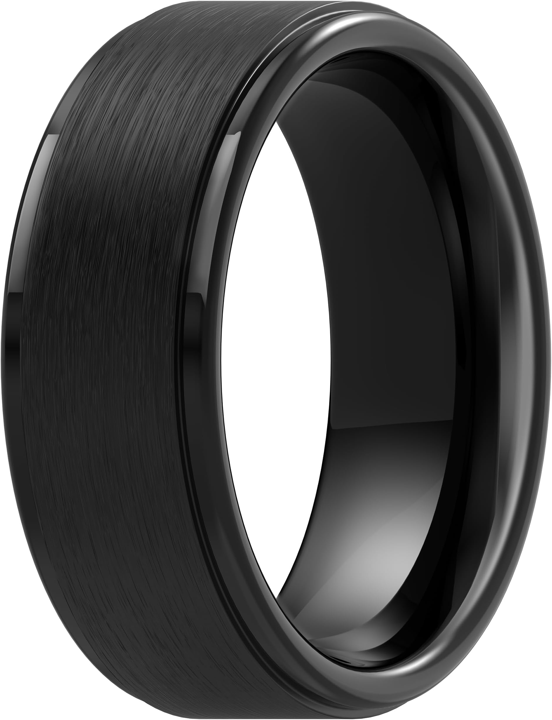 Silicone Rings for Men, Black Matte Silicone Wedding Bands, 2.8 mm Thick, Men’s Rubber Engagement Bands, 1/3 Variety Multipack