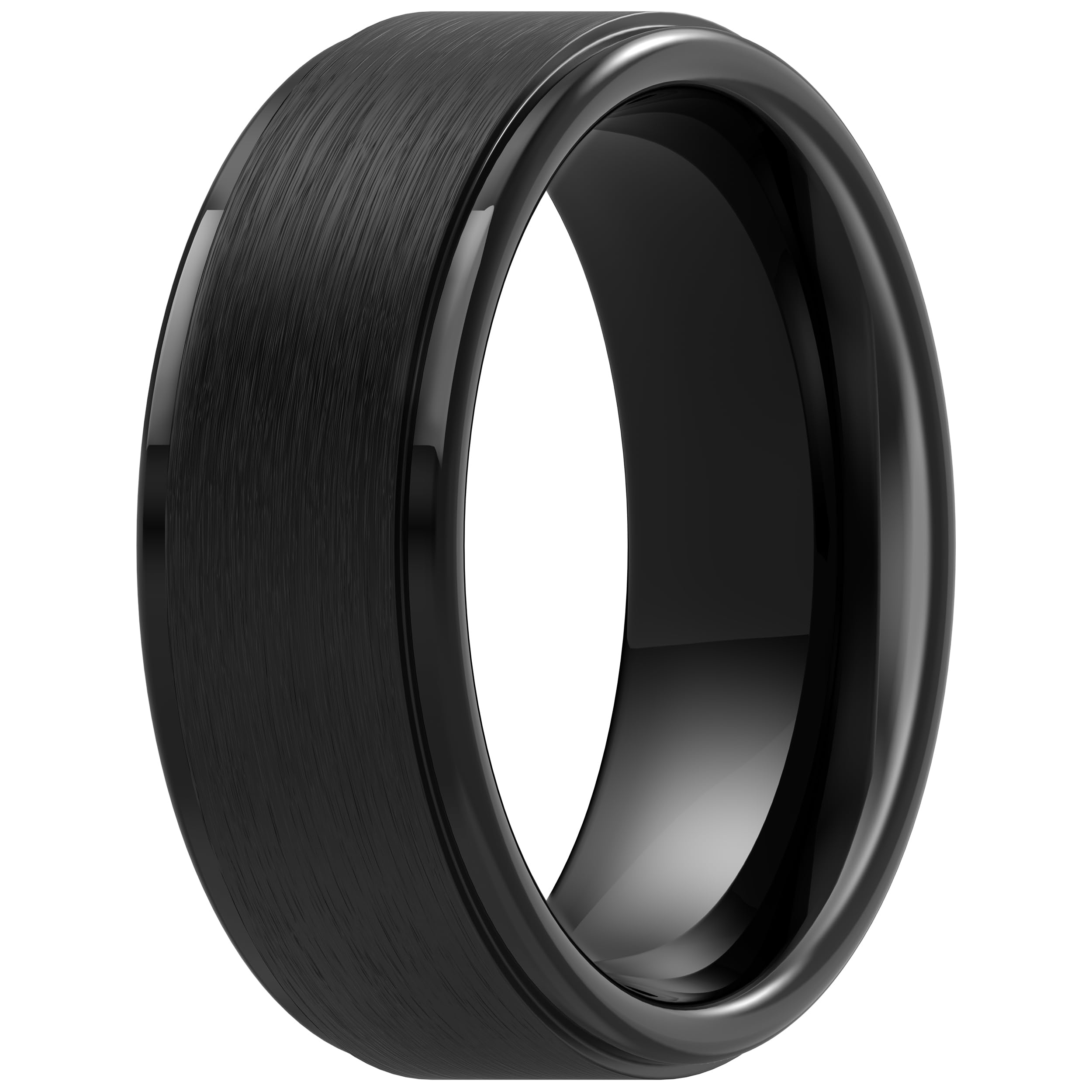 ThunderFit Silicone Rings for Men, Step Edge Rubber Wedding Bands 10mm Wide | 2.5mm Thick, Available in 1, 4 &amp; 7 Packs, Comfortable Fit, Durable &amp; Flexible Silicone, Safe for Gym &amp; Work