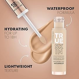 Catrice | True Skin High Cover Concealer (032 | Neutral Biscuit) | Waterproof & Lightweight for Soft Matte Look | With Hyaluronic Acid & Lasts Up to 18 Hours | Vegan, Cruelty Free