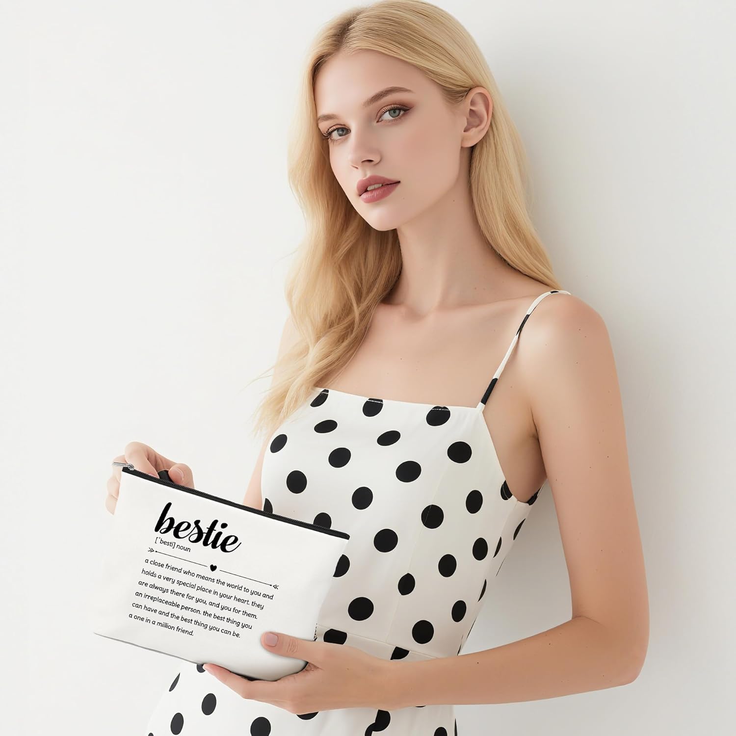 Bestie Gifts for Women - Friendship Gifts for Women Friends Bestfriend Bff Makeup Bag Cosmetic Bag Travel Toiletry Bags Christmas Birthday Galentines Day Valentines Day Gift for Friends - Image 2