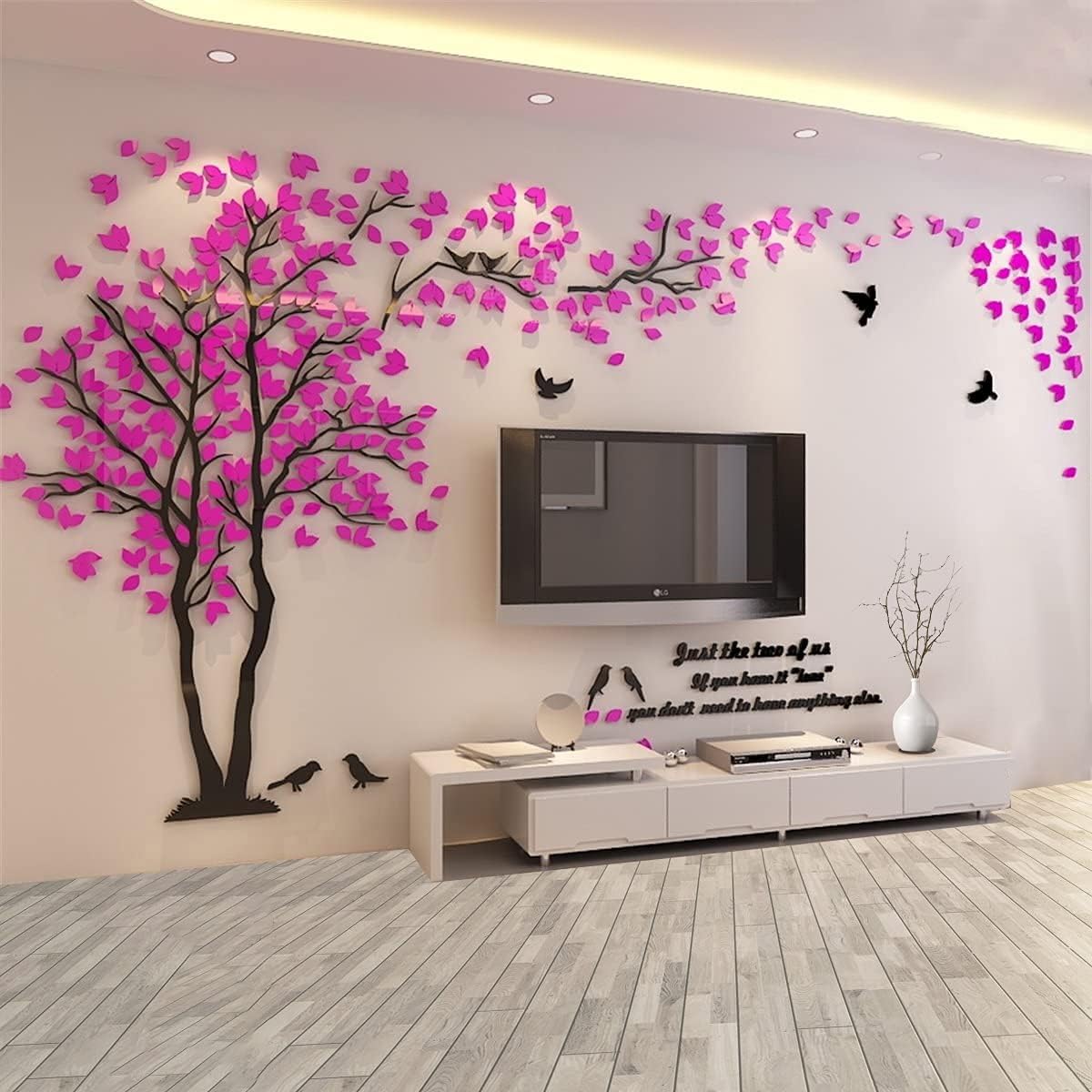 Acrylic 3D Tree Wall Stickers DIY Crystal Wall Decal Wall