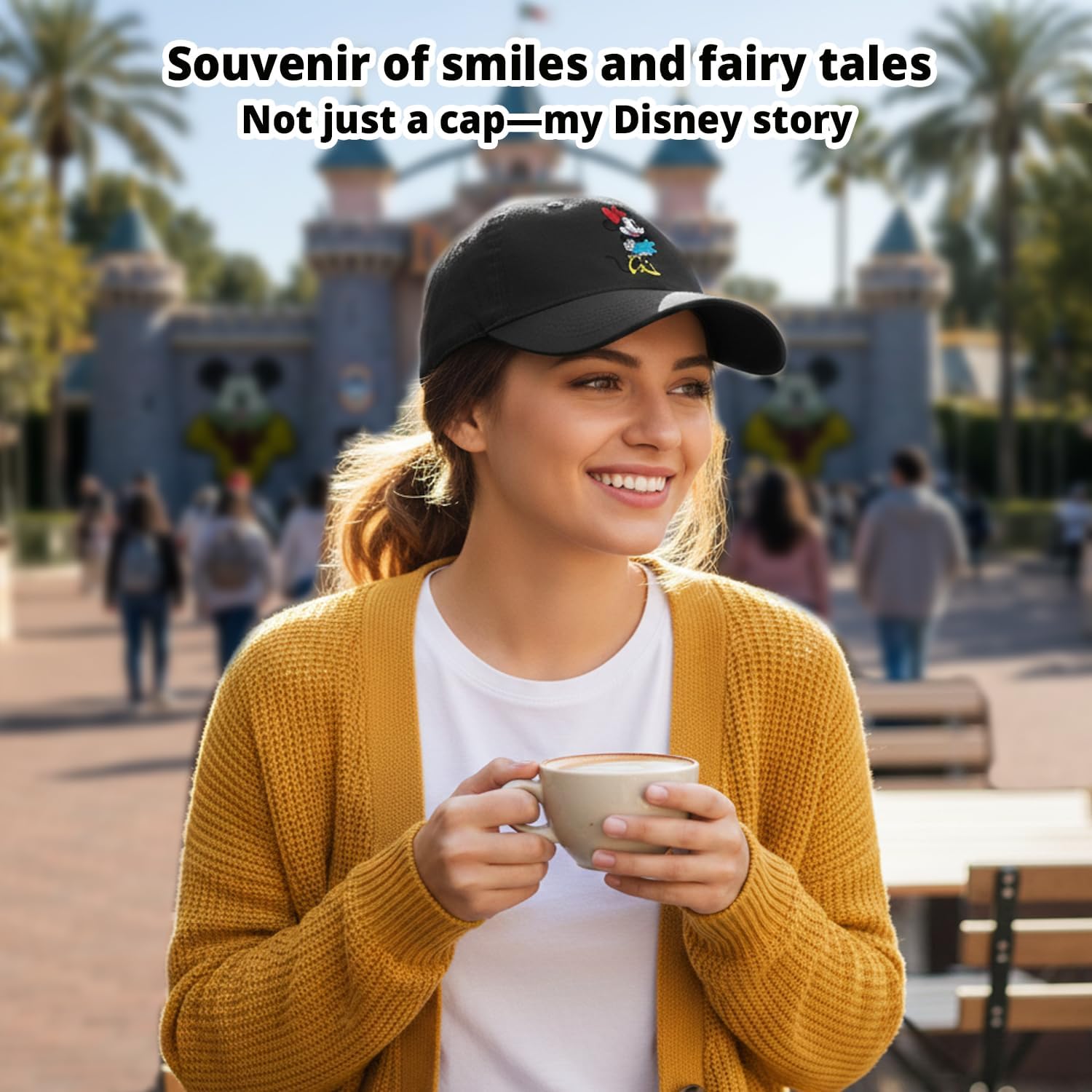 Disney Adult Baseball Cap, Minnie Mouse Adjustable Dad Hat - Image 6