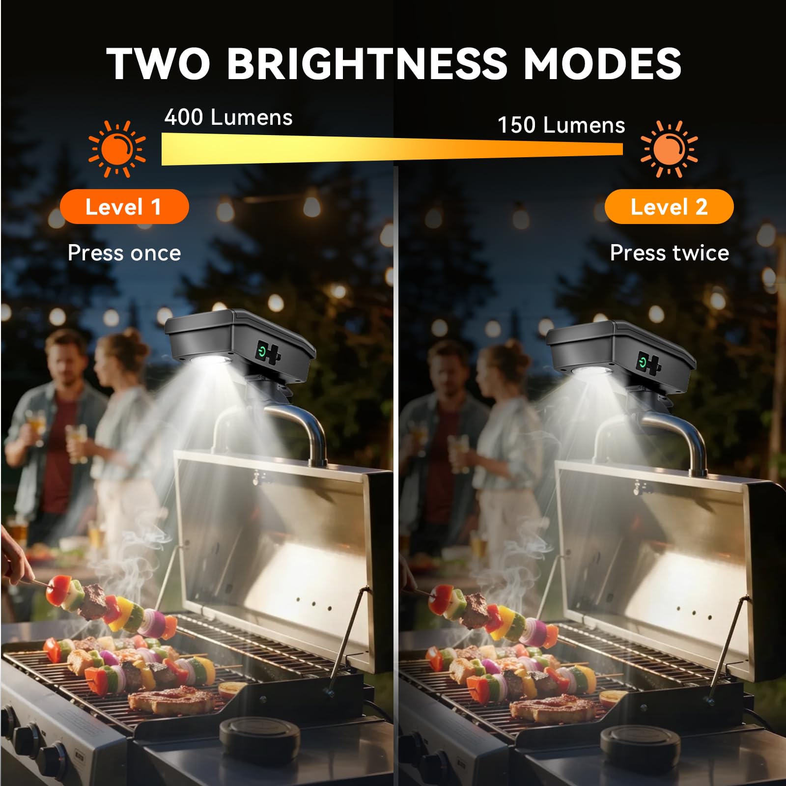 AuntyFey Solar Wiederaufladbare Grillleuchte für Outdoor Girll mit 360° Drehung Entwickelt für Blackstone & Weber Grills, Wasserdicht Hitzebeständig LED BBQ Licht für Blackstone Grillzubehör Geschenk