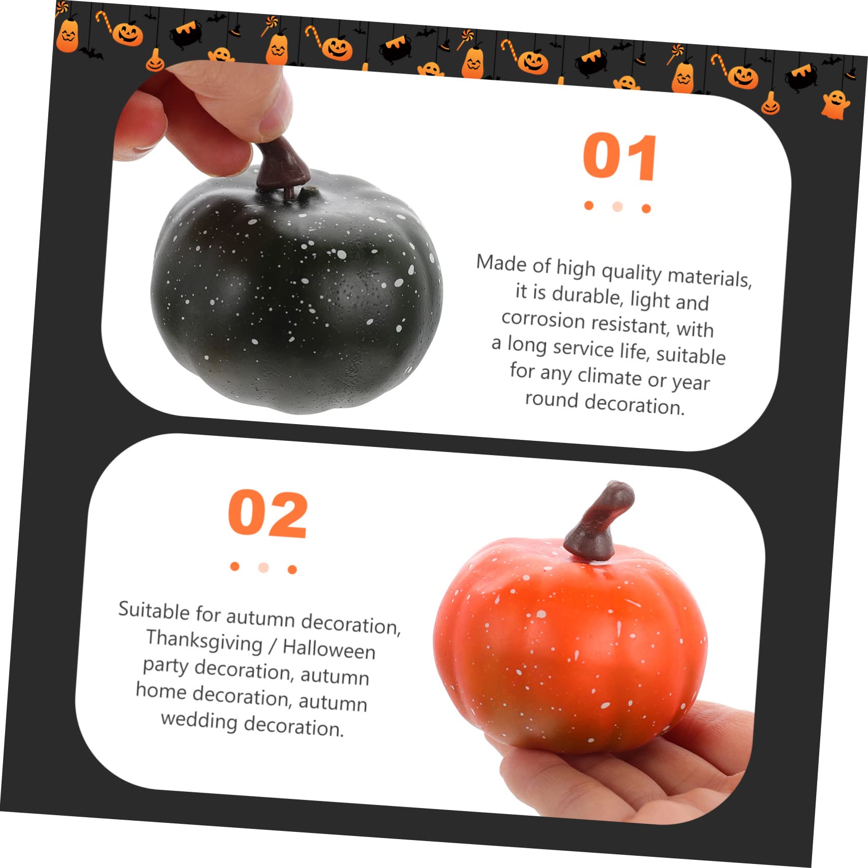 36pezzi Modelli Di Zucche Simulati Per Decorazioni Di Halloween Accessori Fotografici Per Feste Autunnali Casa Ufficio e Bar