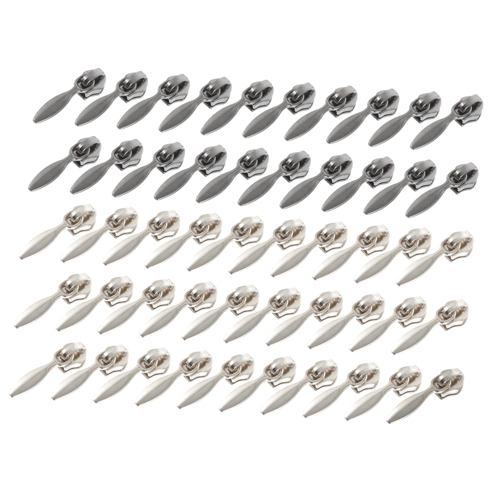 CIMAXIC Zipper Pulls Replacement 50pcs Metal Zipper Puller Set for Clothing Bags Accessories