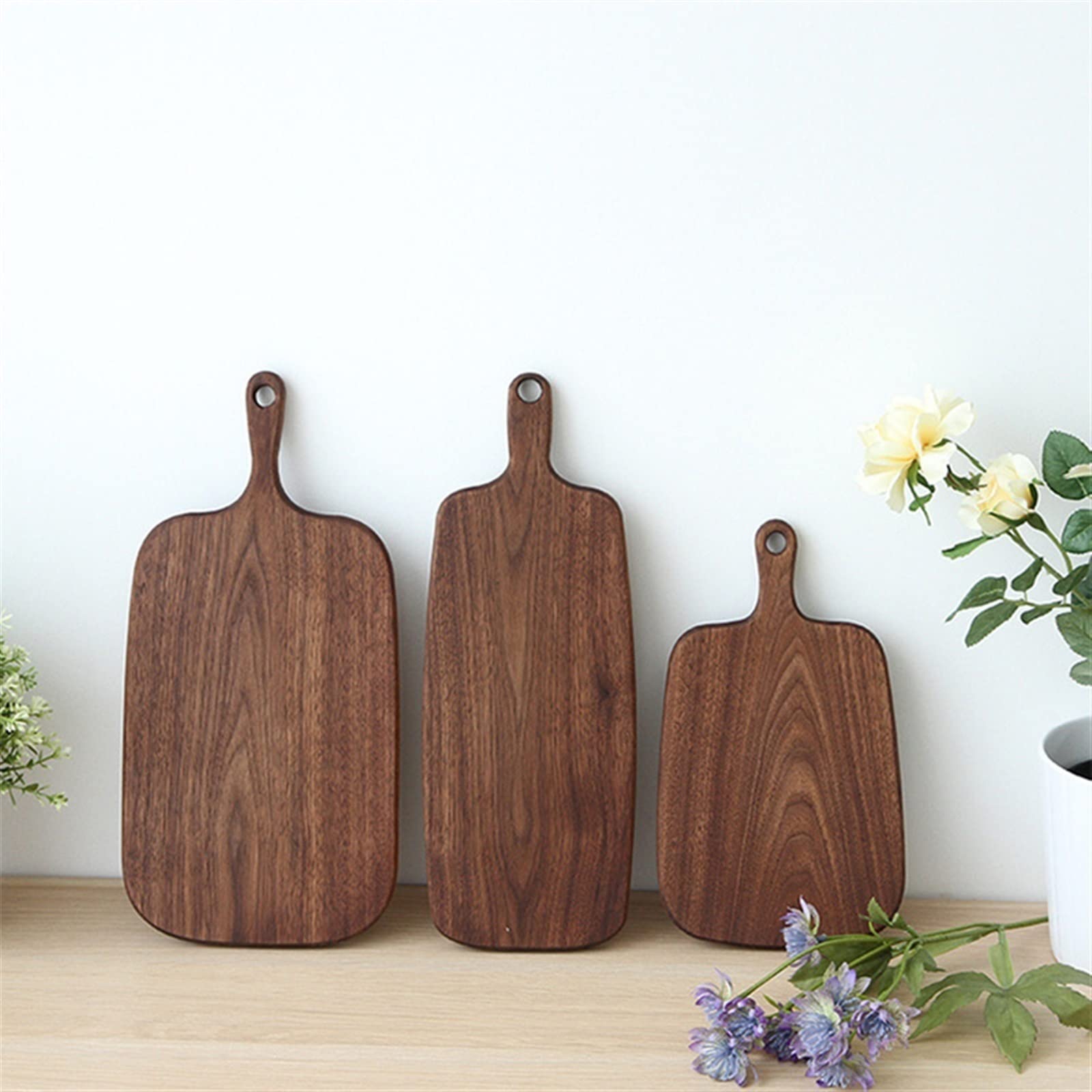 Tabla De Cortar Plegable, Tabla De Cortar De Calidad para Cocina, Bloques De Cortar De Madera De Haya Y Nogal, Tabla De Cortar para Pizza, Pan, Fruta, Sushi, Bandeja Par,1
