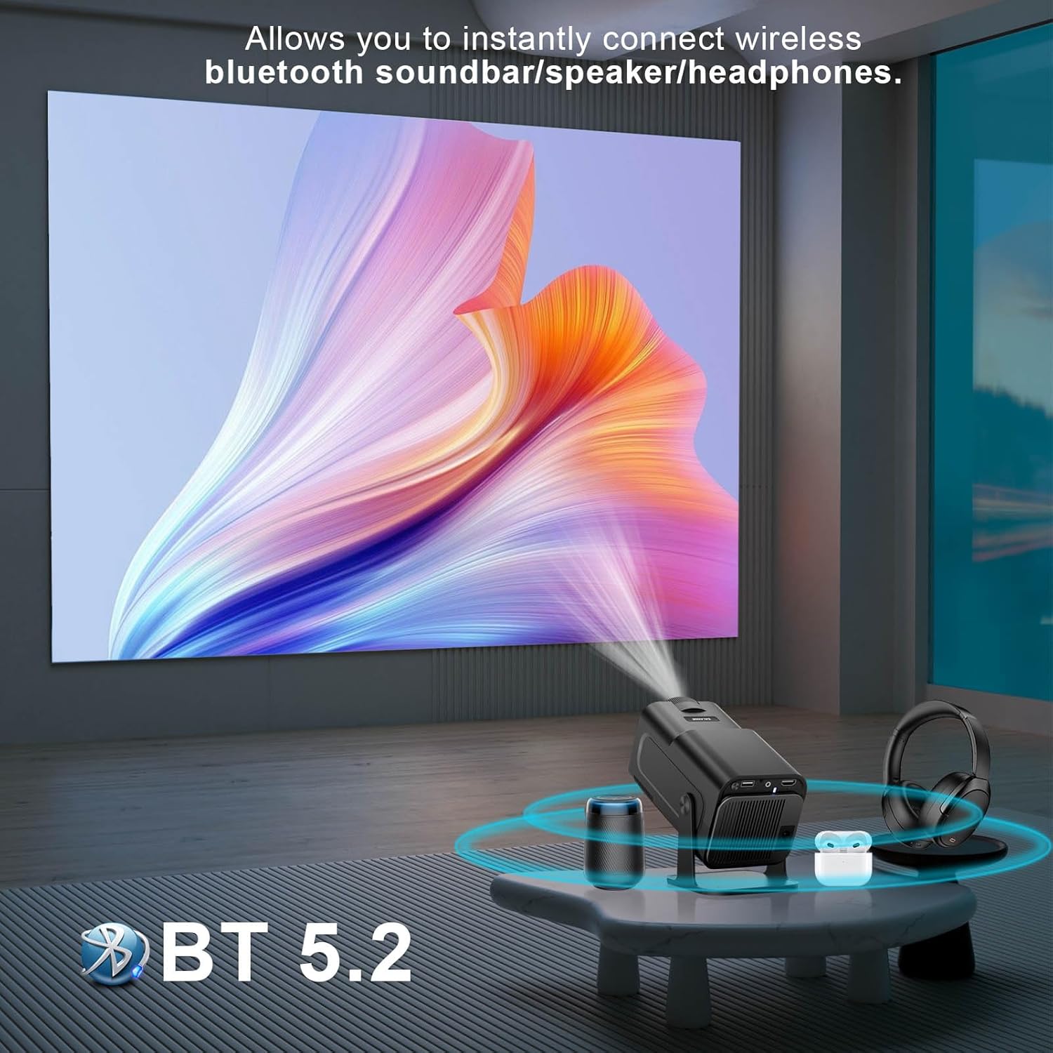 Salange HY320 Mini Projector connecting to Bluetooth devices