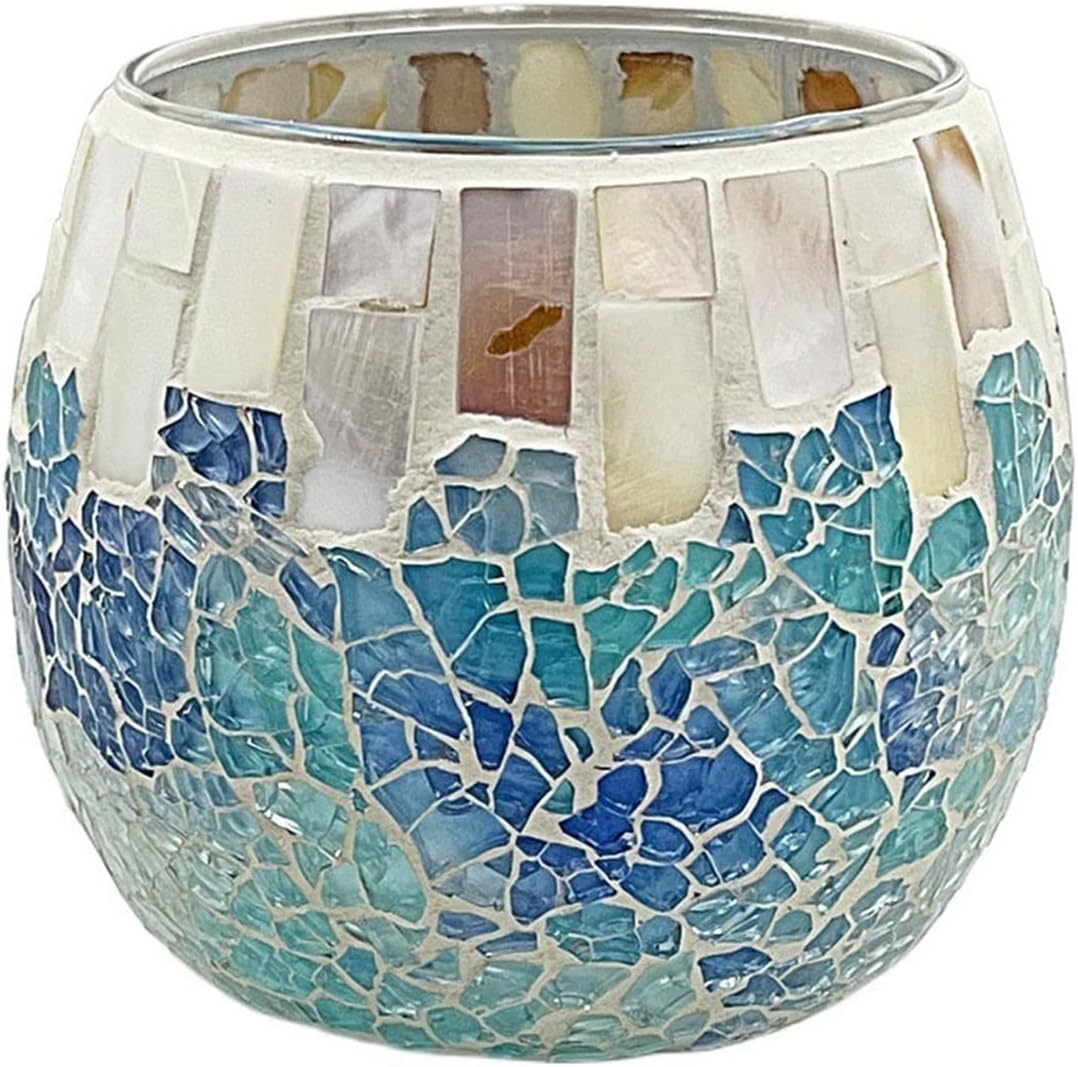 Candle Sconces Colored Glass Candlestick Romantic Aromatherapy Candle Cup Table Decoration Candle Holder Candle Holder(Color:B) (B)