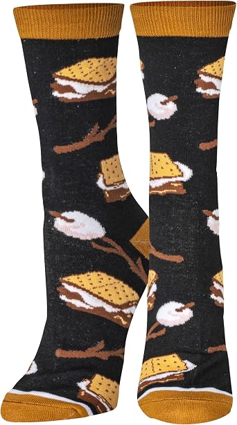 Crazy Socks - Assorted Graphic Crew Socks, Sizes Medium & Large