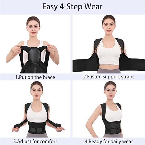 Posture Corrector for Men Women Back Brace Full Back Support Adjustable