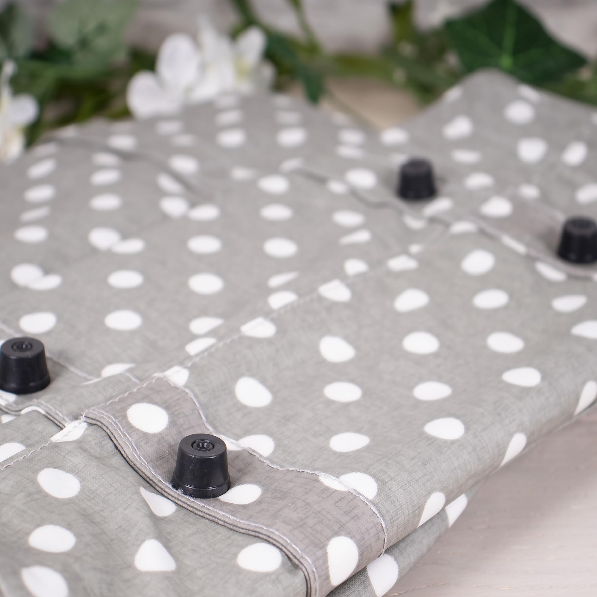 Hobby Gift MR4660 8 Value Collection: Nähmaschine Beutel: Matt PVC: Grau Leinen, Baumwolle, Grey Polka Dot, 20 x 43 x 37 cm