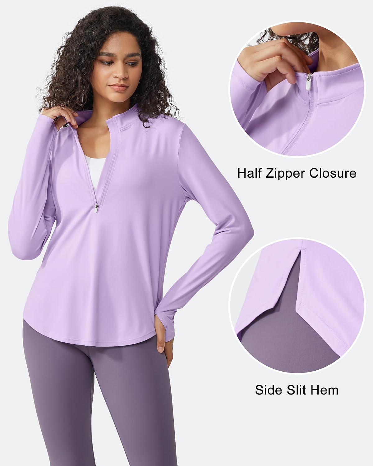 G4Free Womens UPF 50+ Sun Shirts Lightweight Quick Dry Long Sleeve Workout Tops Lightweight Running Pullover
