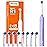 Bitvae R1 Rotating Electric Toothbrush with 8 Brush Heads for Adults and Kids, 60-Day Battery Life, 5 Modes Rechargeable Power Toothbrush with 2-Minute Smart Timer, Purple