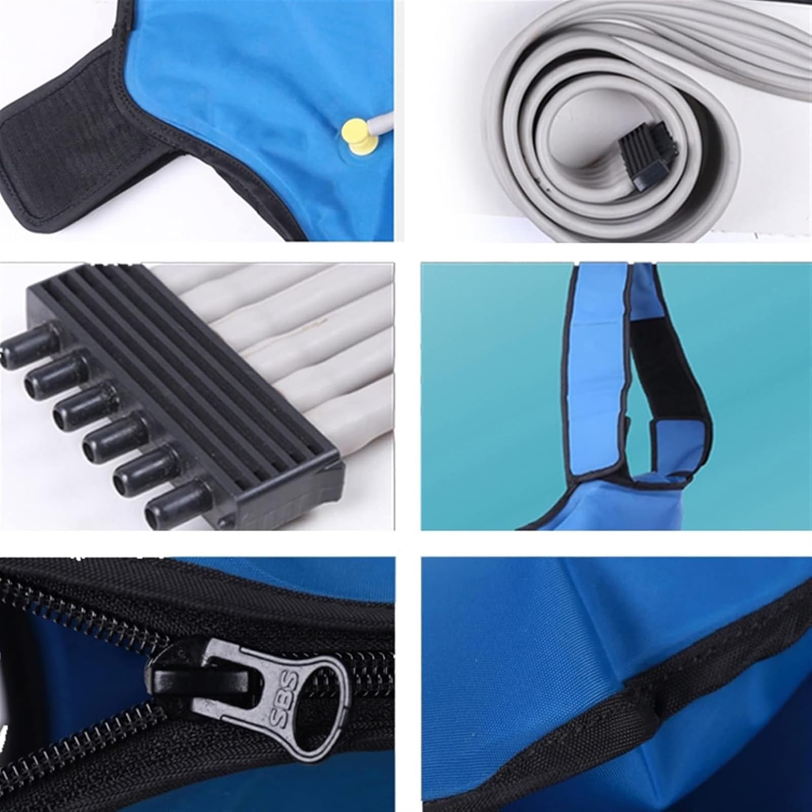 Masajeador De Pies Y Piernas De CompresióN de Aire, Botas Compresion Presoterapia Pierna Y Abdomen Profesional, RelajacióN Muscular Y Tratamiento De Venas Varicosas