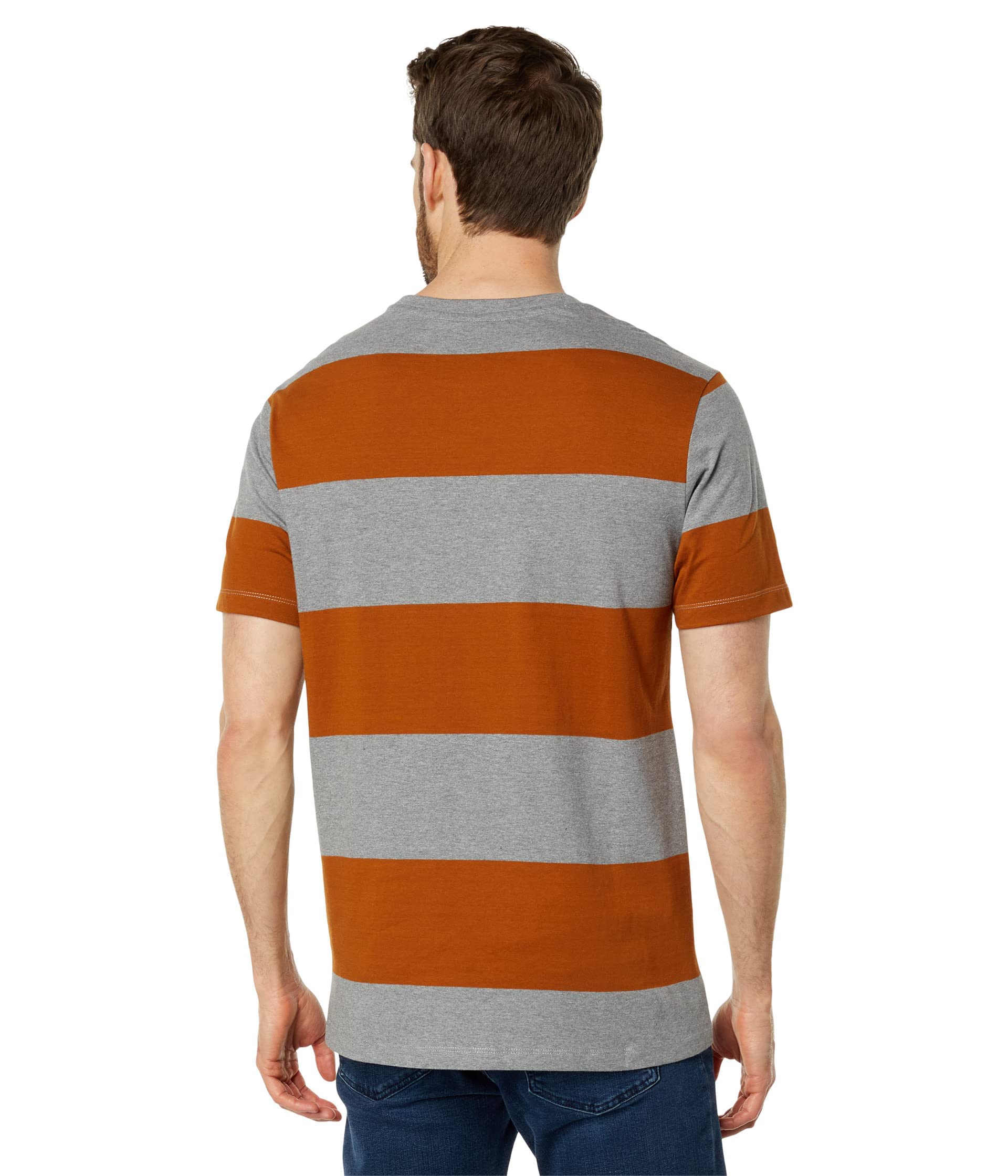 T-SHIRT RUGBY IN JERSEY A RIGHE CON TASCA