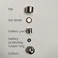 Vista 3 de M00813-FS - Mini luces eléctricas inalámbricas de color blanco cálido para casa de muñecas, paquete de 2 pilas LED incluidas MOREZMORE