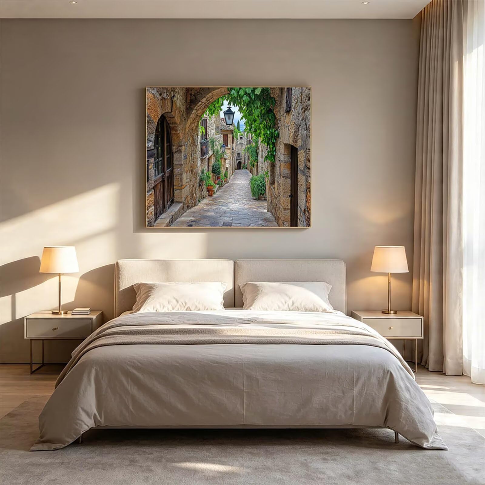 Peinture Numero Adulte Petite Ville Toile Peinture 135x100cm ZSHS-4368