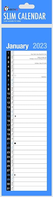 2023 Calendar,Planners & Personal Organisers, Wall Planners,Holidays and Notable Dates,Wall Planner Spiral Bound for Home Business Office School (Slim )