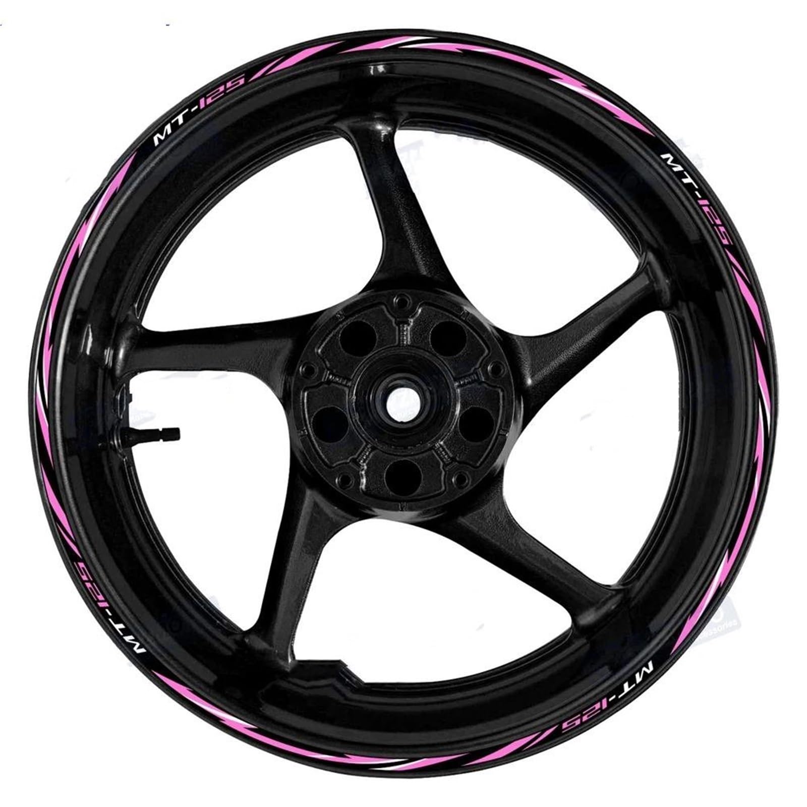 Motorcycle for Yamaha MT-125 MT125 17 Inch Front Rear Racing Wheel Stickers Rim Hub Tape Decal Scratch-Resistant(Color7)