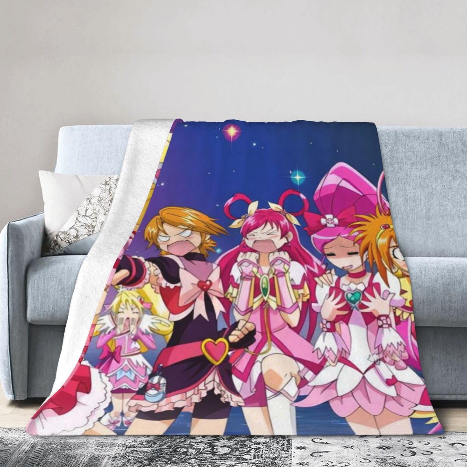 Amazon｜写真 プリキュア (4) フランネル毛布 シングル ブランケット 