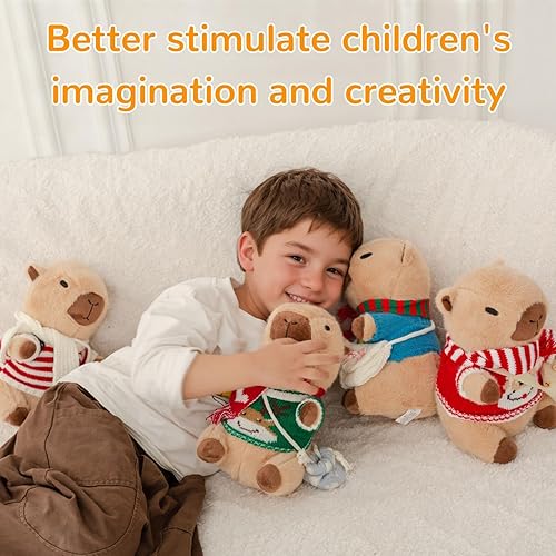 Miniatura 111 de Capybara - Peluche con sombrero de fresa, peluche de Capybara, lindo juguete de peluche para decoraciones de cumpleaños para niñas y niños