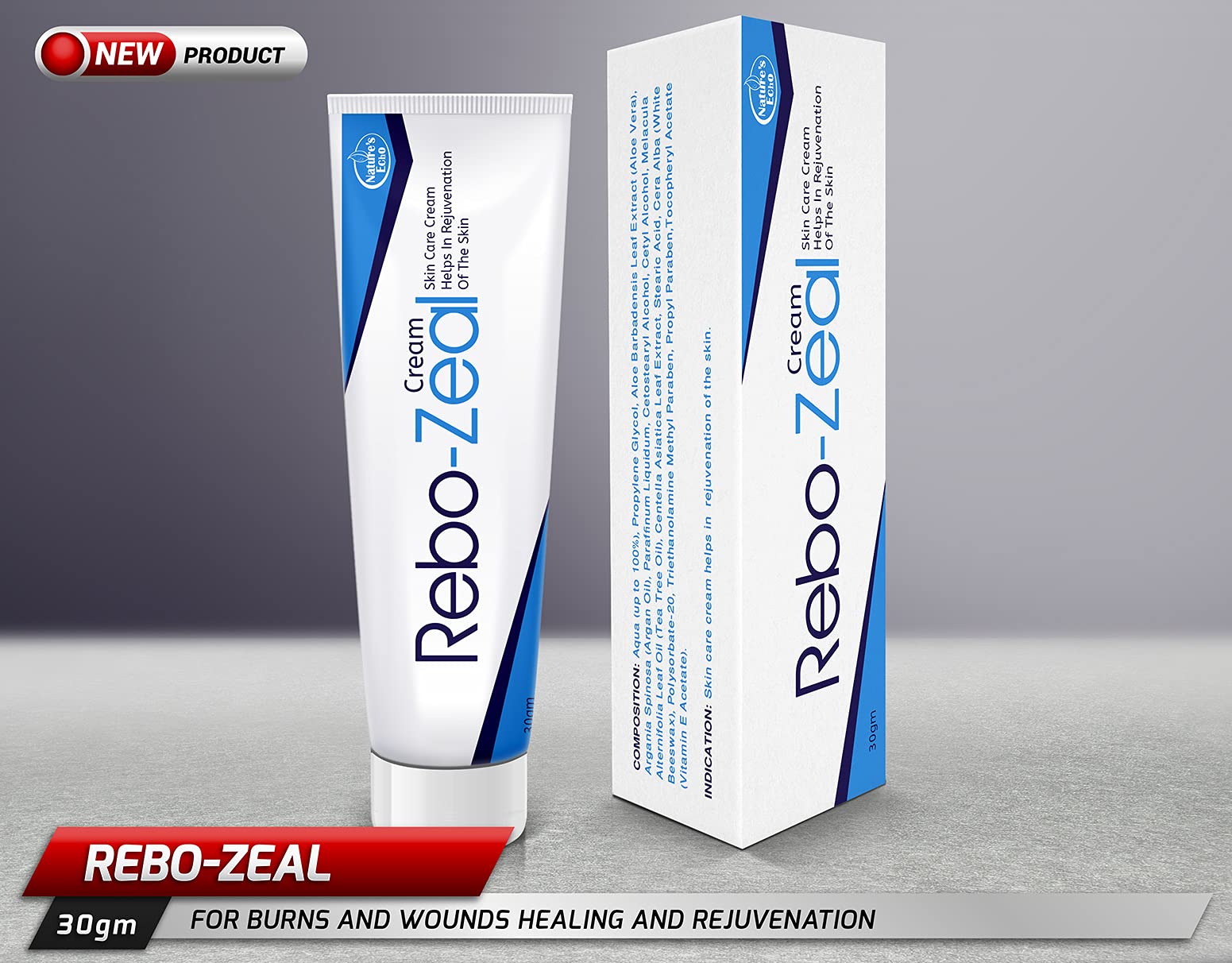 Rebozeal Cream 30g, Nourishing Topical Skin Cream to Soothe and Protect Dry Irritated Skin, Rich Comforting Formula for Targeted Daily Care, Compact 30g Tube for On-the-Go Use
