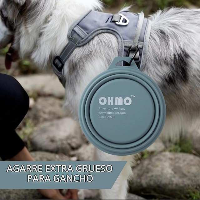 Foto 6 de 8 de OHMO Comedero para Perros y Gatos,Bebedero Perro Portatil,Cuenco de Viaje de Silicona para Mascotas,Plegable