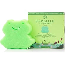 Spongelle Frog Eco Collection Animals Kids Buffer Body Scrubber | Bath & Shower Loofah for Kids | Biodegradable, Cruelty-Free, Vegan, Dermatologist-Tested, Made in USA